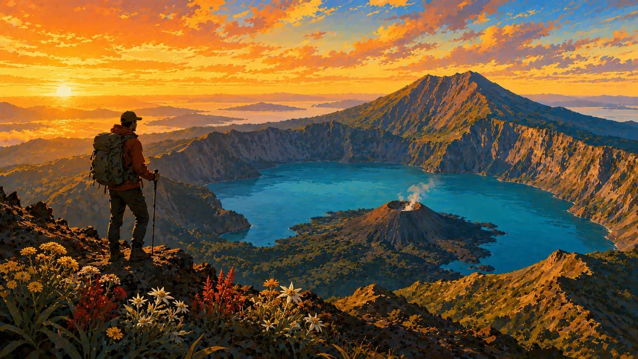 Gunung Rinjani, Indonesien